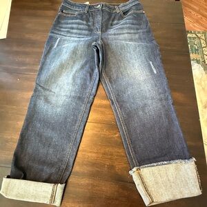 Madeleine | cuffed crop jeans denim